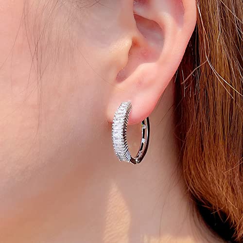 Orecchini a cerchio da donna placcati in oro e