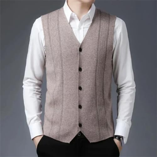 Winter Men's Business Casual Warm Sleeveless Sweater Cardigan Vest Men's Knitted Tops2