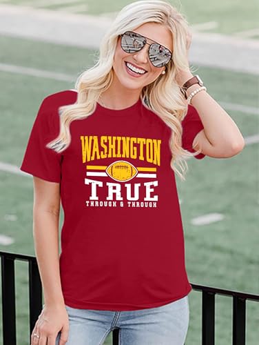 Football Shirt for Women Game Day T-Shirt Football Fans Season Short Sleeve Tee Tops — view 5