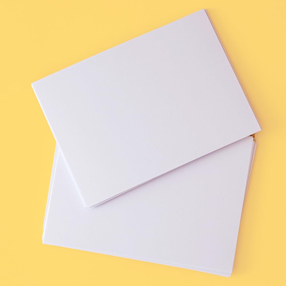 Pack of 25 A4 White Card 300gsm Blank Postcards Plain White Cards for Schools Business, Multi Purpose Cards Papa Prints