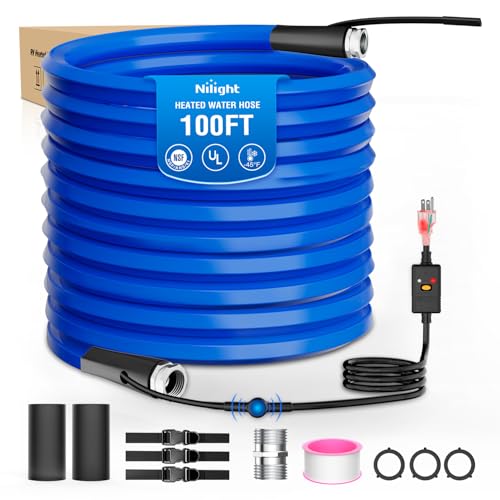 Image of Nilight 100FT Heated Water Hose RV 5 /8 inchInside Diameter -45F Freeze