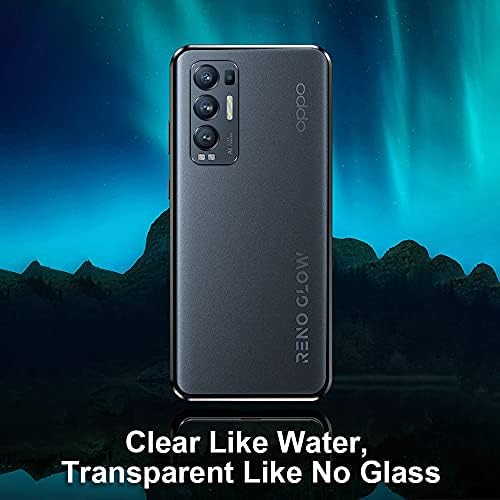 Case Compatible with Oppo Find X3 Neo, Magnetic Adsorption with Lock Design, 360 Protection Front Back Tempered Glass Aluminum Frame Cover, Shockproof Transparent Case - Black