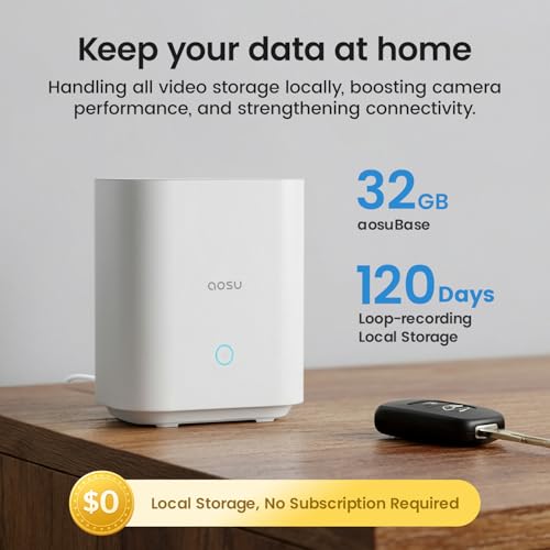 aosu Security Cameras Outdoor Wireless, 2 Cam-Kit, No Subscription Required, Solar-Powered, Home Security Cameras System - Additional View