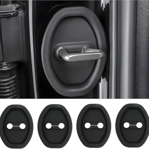 car Door Lock Protector Cover 4PCS Car Silicone Rubber Car Door S...