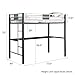 DHP Screen Loft Metal Bunk Bed with Desk and Ladder, Space-Saving Design, Silver Twin