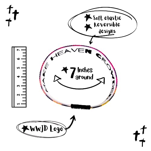 WWJD Bracelet - Elastic Wristbands for Teen Girls: Bible Verse Bracelet, 'What Would Jesus Do' 1 Pack3