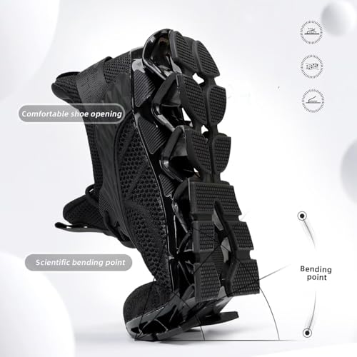 Image of Men's Fashion Sneakers Slip on Walking Running Shoes Blade Tennis Casual Comfort Non Slip Work Sport Athletic Trainer