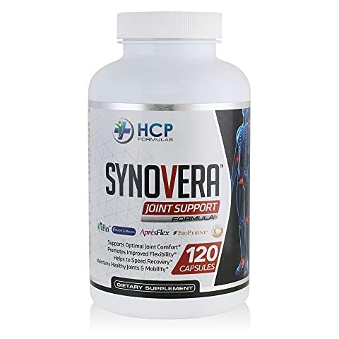 HCP Formulas - Synovera - Joint Support Complex with Turmeric Extract & Collagen - Mobility & Flexibility - Healthy Joints, Tendon, Ligament, and Synovial Tissue - Dietary Supplement - 120 Caps Cover