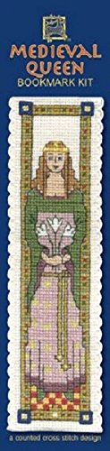 Textile Heritage Collection Cross Stitch Bookmark Kit - Medieval Queen, Earth tones, 2.09 inches x 8.31 inches x 0.2 inches