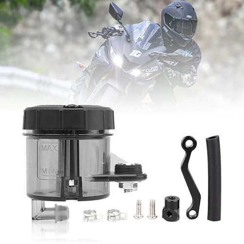 MIKANIX Universal Motorcycle Disc Brake Clutch Oil/Fluid Reservoir Can Cup Container (Black)
