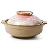 Cacerola de cerámica de terracota para guiso de arcilla, saludable y duradera, mejora la temperatura y el sabor de bloqueo nutricional, capacidad de 500 ml a 500 ml, caqui a