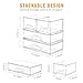 Stebopum 3 Pack Stackable Storage Drawers Clear Acrylic Organizer Makeup Bathroom Organizer and Storage for Beauty Supplies,Ideal for Vanity, Cabinet,Bathroom,Pantry Organization