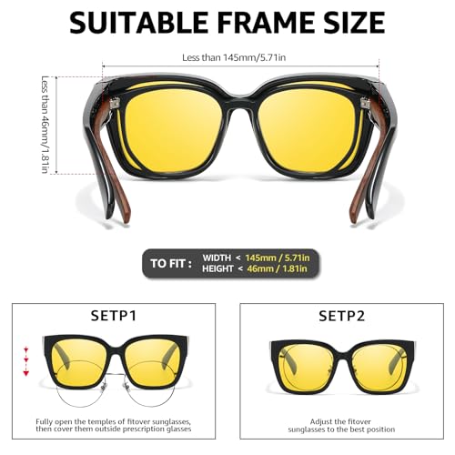Image of SIPHEW Blue Light Blocking Fit Over Glasses for Women, Fashion Computer Gaming Phone TV Glasses Anti Eyestrain, Sleep Better