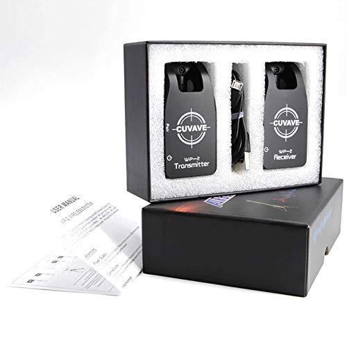 Vilihy 2.4GHZ Wireless Guitar System Transmisor y Receptor Digital para Guitarra Eléctrica y Bajo Batería Recargable de Litio Integrada (Negro) miniatura 7