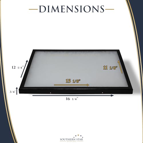 6 Pack of Riker Display Cases 12 x 16 x 3/4 for Collectibles Jewelry & More