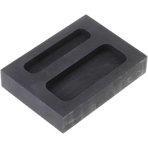 oshhni Black Graphite Furnace Casting Foundry Crucible Melting Tool - 2 Slots