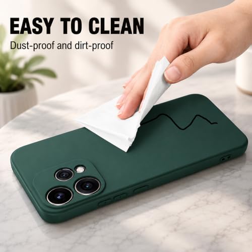 Image of Back Cover Compatible with Oppo Reno15 5G | Full Camera Protection | Premium Liquid Silicon Case | Flexible Bumper Case for Oppo Reno15 5G (Green)