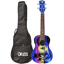 Luna Kauwela Summer Concert Ukulele - Satin Custom Kauwela Summer Graphic