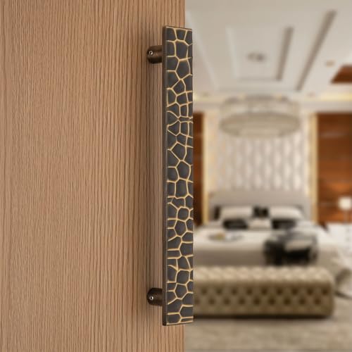Image of COMPASS 24 inch Brass Main Door Handle | Door Handles for Main Door | Pull Handles for All The Doors of House | Office | Hotels | PH-GYT (Pack of 1, Antique Finish)