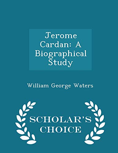 Jerome Cardan: A Biographical Study - Scholar's... 1297296303 Book Cover