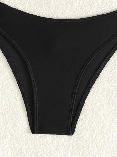 Women's Bandeau Ring Bathing Suit High Waist Summer Swimsuit Bikinis Set4