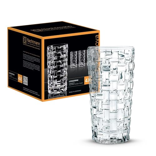 Nachtmann Dancing Stars Bossa Nova Vaso Largo Set, Set 4 Piezas, Vaso de Agua, Vaso de Jugo, Cristal, Al 15 cm, 395 ml, 0092075-0