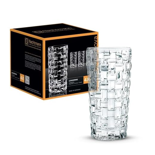 Nachtmann Dancing Stars Bossa Nova Vaso Largo Set, Set 4 Piezas, Vaso de Agua, Vaso de Jugo, Cristal, Al 15 cm, 395 ml, 0092075-0