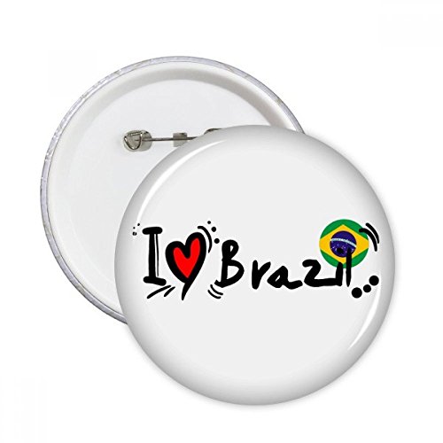 Badge I Love Brazil XL : transformez vos vêtements ternes avec ce pin's