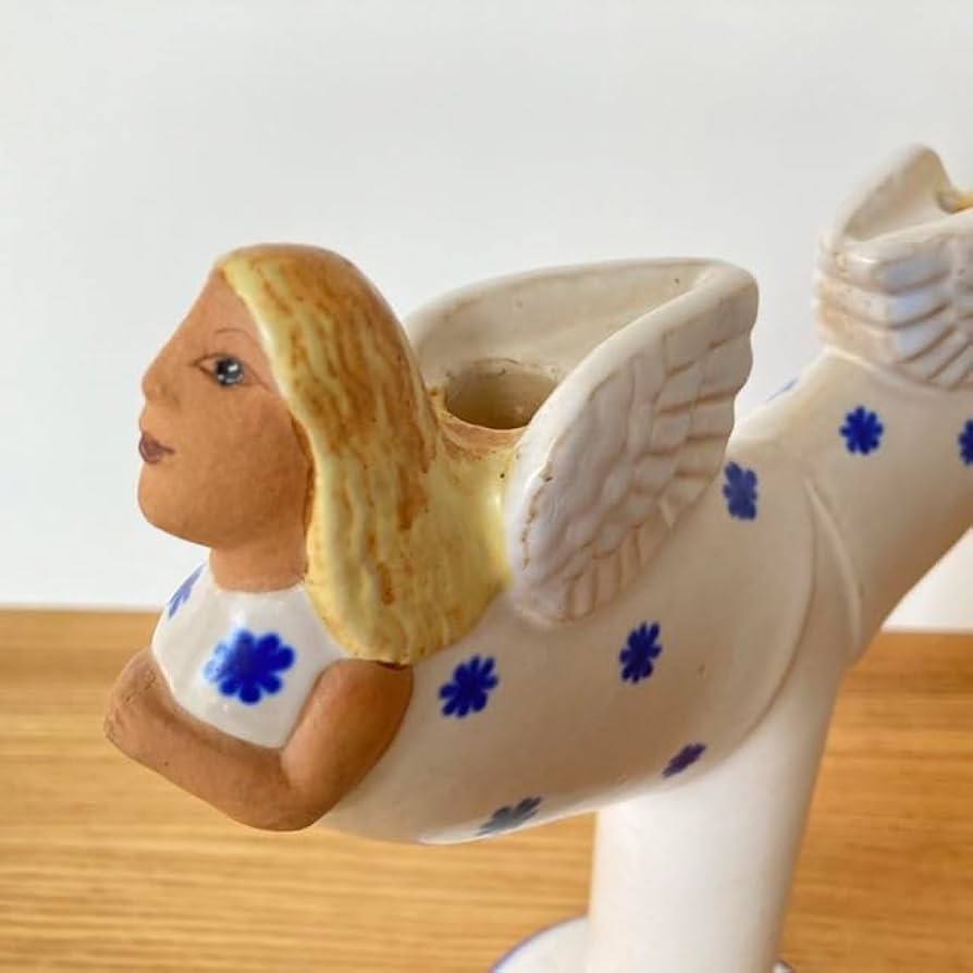 Amazon.co.jp: リサラーソン 天使 キャンドルホルダー 北欧 陶器 置物