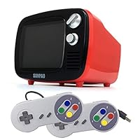 Haoun Mini TV Video Games Console 3.5 Inches Retro Wireless TV Game Console with 2 Wired Gamepad &amp; Remote Controller, Built-in Android 7.1 System Support Download Games