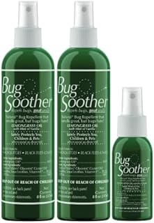 Bug Soother Spray (2, 8 oz) - Natural Insect, Gnat and Mosquito Repellent & Deterrent - DEET-Free - Safe Bug Spray for Adults, Kids, Pets, & Environment - Made in USA - Includes 1 oz. Travel Size