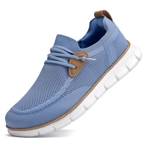 Image of Mens Casual Loafers Shoes Slip On Fashion Walking Dress Sneakers Business Oxfords Work Lightweight Soft Sole Zapatos