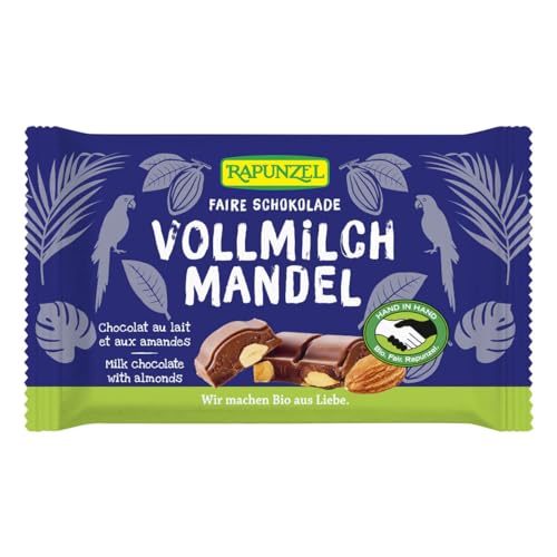 Rapunzel Bio Vollmilch Schokolade mit ganzen Mandeln HIH (2 x 100 gr)