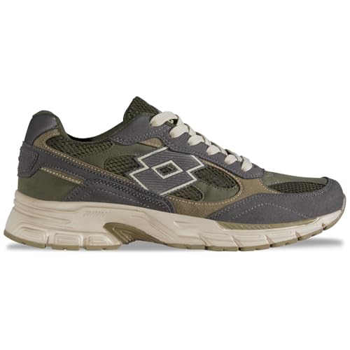 LOTTO FLOWTIV Zapatillas Unisex DK.Grey/Olive, 40 EU, Dk Grey Olive, 40 EU