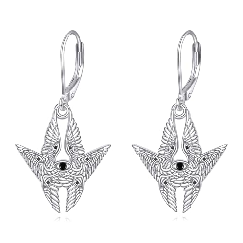 Animal Earrings 925 Sterling Silver Animal Dangle Earrings Gemstone Jewelry Gifts for Women