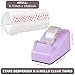 Desktop Tape Dispenser Purple with Weighted Nonskid Base - Includes 6 Rolls of Transparent Tape (0.71 Inch x 1000 inches Each)