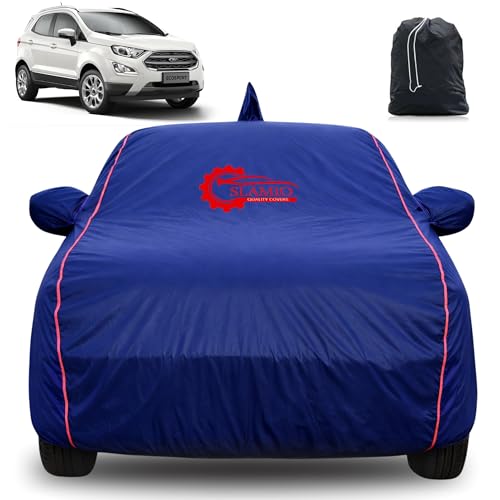 Image of 100% Waterproof Car Cover for Ford Ecosport 2018-2026 | All-Weather, Dustproof & UV Protection | Heavy-Duty 3-Layer Fabric | Custom Fit with Mirror & Antenna Pocket | Navy Blue