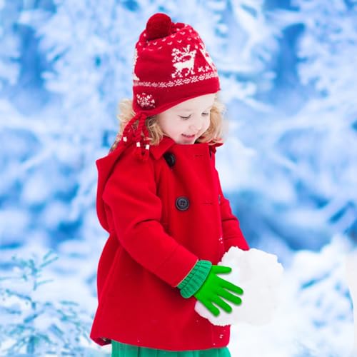 Image of ONESING 12 Pairs Kids Gloves - Warm Knitted Winter Gloves Bulk for Girls Boys | Children Gloves Designed for Cold Weather