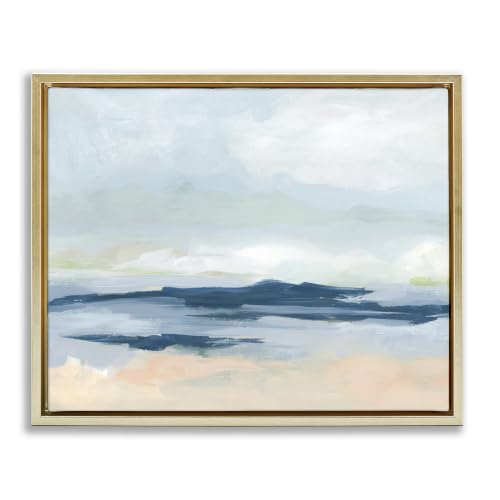 Abstract Cloudy Ocean Landscape, 24 x 30 Inch Canvas in Floater Frame