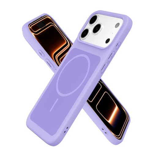Coque iPhone 17 Pro souple mince de protection magnétique lilas
