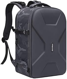 MOSISO Camera Backpack,DSLR/SLR/Mirrorless Photography Camera Bag Camouflage Waterproof Hardshell Case with Tripod Holder&Laptop Compartment Compatible with Canon/Nikon/Sony/DJI Mavic Drone, Gray