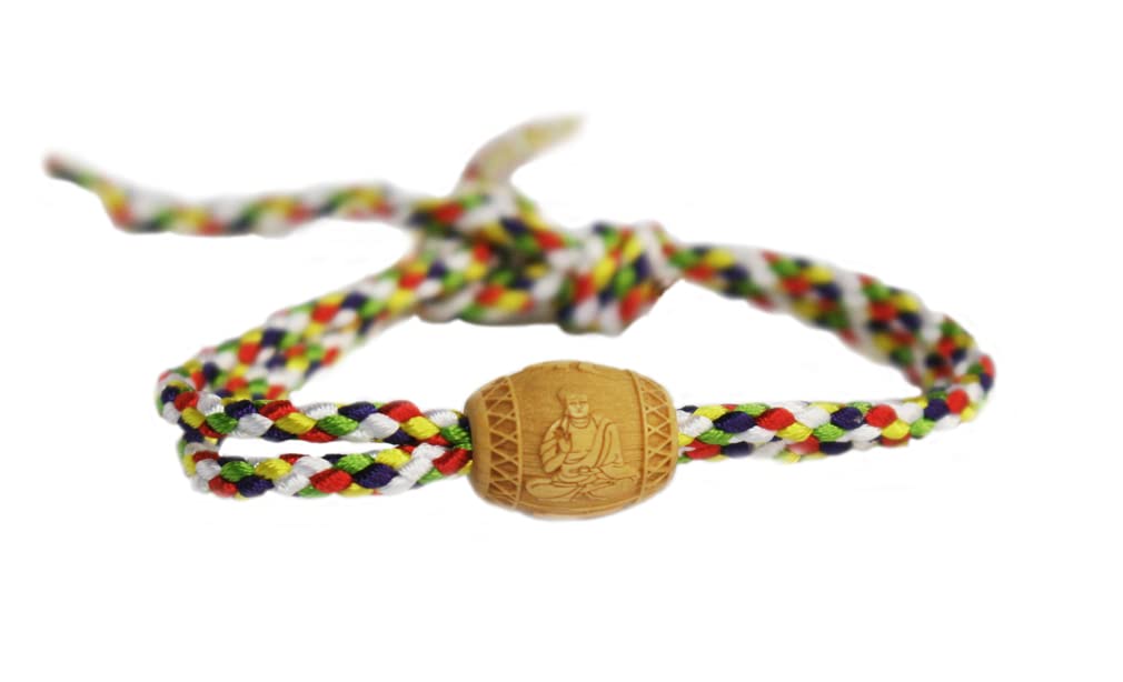 Amazon | [Jewelry-Shinwa] 精緻な浮彫彫刻 柘植 「薬師如来」 五色紐