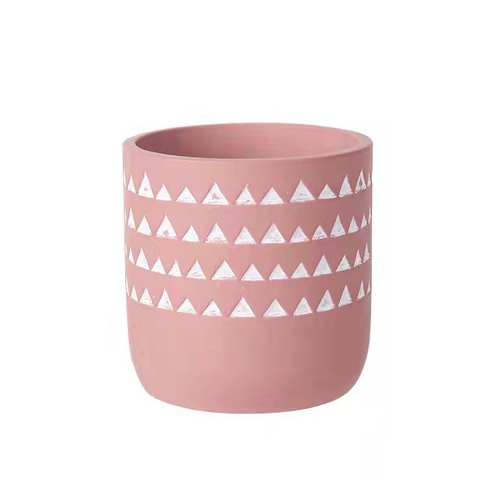 GELASIGE Flower Pots Indoor Cement Flower Pots, Light Luxury Flower Pots, Cement Flower Pots, Desktop Flower Pots For Planting Flowers Outdoor Flower Pots(A)