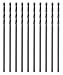 HLOFIZI 3/32 x 8 Inch Extra Long Drill Bits (10 Pack), Aircraft Drill Bit Black Oxide High Speed Steel for Wood, Plastic, PVC, Thin Metal Sheet