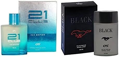 CFS 21 Club Ice Water and Black Perfume, Combo of 2, 100ml. Each
