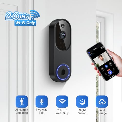 1080P Battery WiFi Video Doorbell Camera Wireless with Color Night Vision - image 2