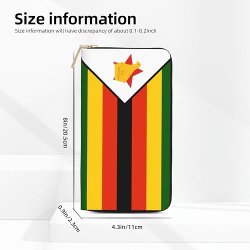 Monedero de mano largo con capacidad para móvil y llaves de Zimbabwe 3