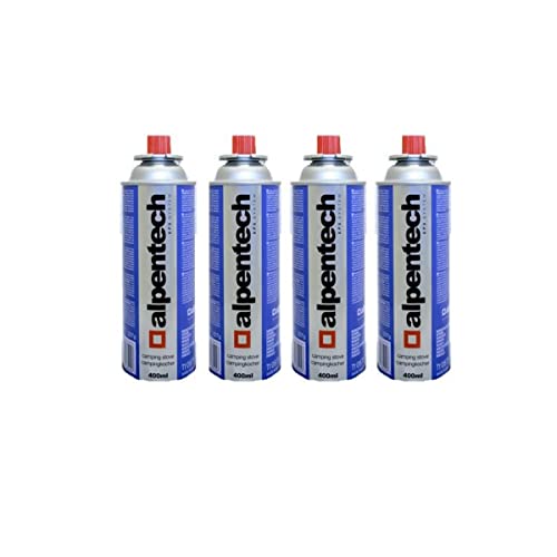 Cartouche gaz camping 4 x 227g Alpentech butane UN2037 Recharges pour Désherbeurs Réchauds et Lampes camping
