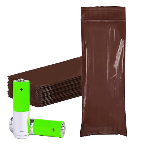 PUREVACY Amber Zip Bags - 2.5 x 9, Brown Plastic Zip Bags - Pack of 1000