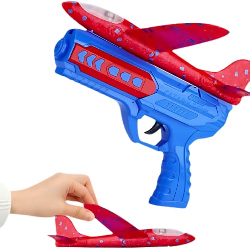 Avião Planador com Led Estrutura em Isopor Flexivel Brinquedo Aeromodelo Voa de Verdade Com Lançador